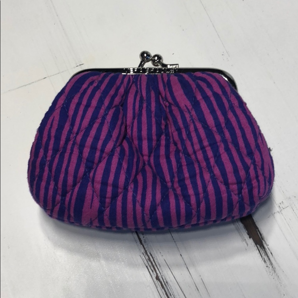 VERA BRADLEY DOUBLE KISS LOCK WALLET COIN POUCH